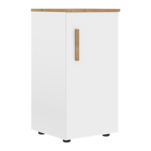 Шкаф колонна низкий с глухой правой дверью FORTA Белый-Дуб Гамильтон FLC 40.1 (R) (399х404х801) во Владивостоке
