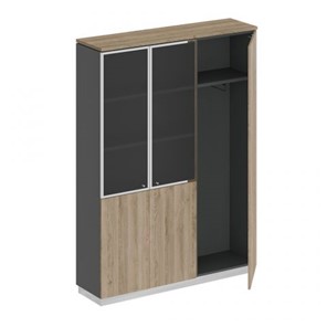Шкаф комбинированный с гардеробом Юнитекс Bravo (150.2x40x203.4) СИ 310 ДС АР ДС/ХР в Артеме