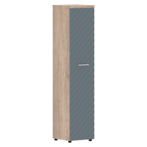 Шкаф-стеллаж TORR LUX TLHC 42.1 колонка с глухой дверью и топом 435х452х1958 Дуб Каньон/ Серо-голубой во Владивостоке
