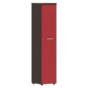 Шкаф TORR LUX TLHC 42.1 колонка с глухой дверью и топом 435х452х1958 Венге/ Красный во Владивостоке