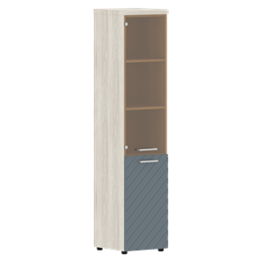 Шкаф TORR LUX TLHC 42.2 L колонка комбинированная с топом 435х452х1958 Сосна Эдмонт/ Серо-голубой в Артеме