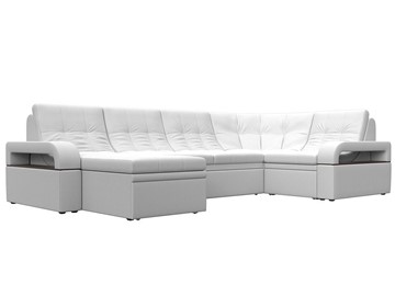 П-образный диван Лига-035, Белый (Экокожа) в Находке