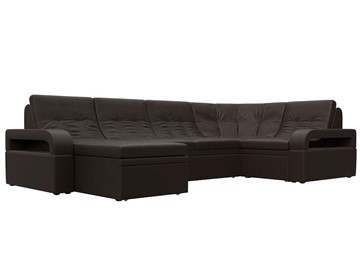 П-образный диван Лига-035, Коричневый (Экокожа) в Находке