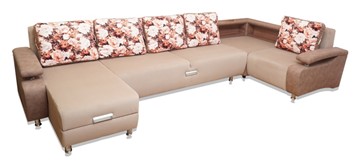 П-образный диван Престиж-15 люкс с полкой в Артеме