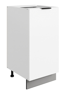 Тумба кухонная Стоун L400 (1 дв.гл.) (белый/джелато софттач) в Артеме