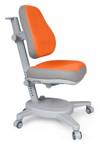 Кресло растущее Mealux Onyx (Y-110) OG  - серое + чехол оранжевый с серыми вставками в Артеме