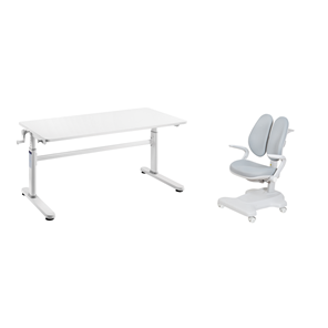 Комплект парта + кресло FauDesk Imparare Grey + Estate Grey + чехол для кресла в подарок в Артеме