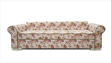 Прямой диван Ameli (Arcadia rose+shaggy green+glance bone) во Владивостоке - предосмотр 3