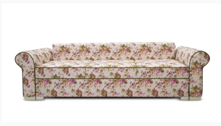 Прямой диван Ameli (Arcadia rose+shaggy green+glance bone) во Владивостоке - изображение 3