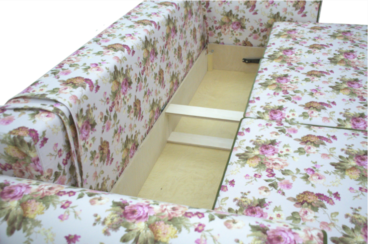 Прямой диван Ameli (Arcadia rose+shaggy green+glance bone) во Владивостоке - изображение 5