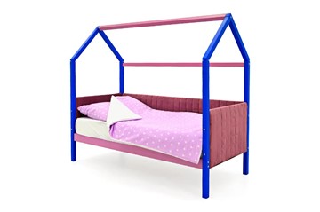 Кровать-домик детская «Svogen синий-лаванда» мягкая в Артеме