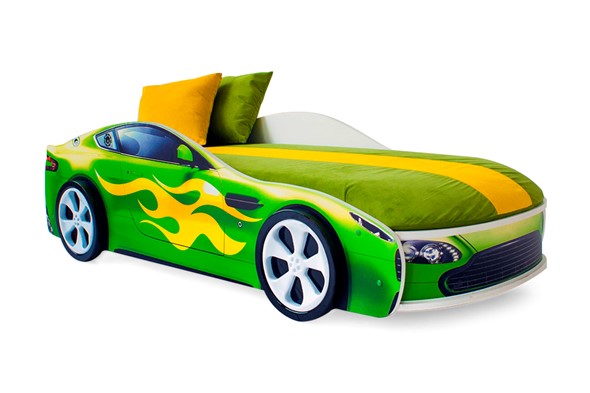 Кровать-машина в детскую Бондимобиль зеленый во Владивостоке - изображение