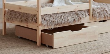 Детская двухъярусная кровать Домик с ящиками, без покраски в Уссурийске - предосмотр 1