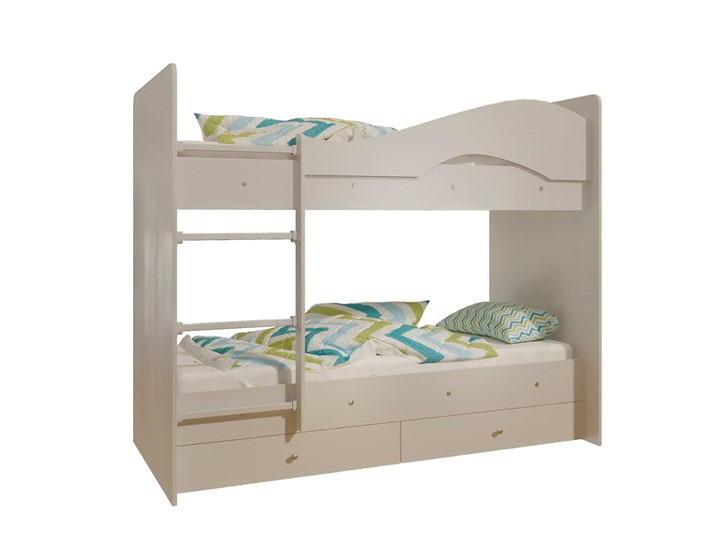 Двухэтажная детская кровать Мая с 2 ящиками на щитах, цвет Млечный дуб в Артеме - изображение 4