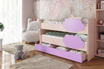 Двухэтажная детская кровать Соник 1.6 с ящиком, Ирис в Уссурийске