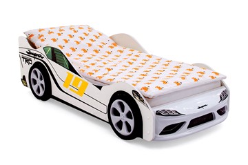 Кровать-машина детская Супра белая в Артеме