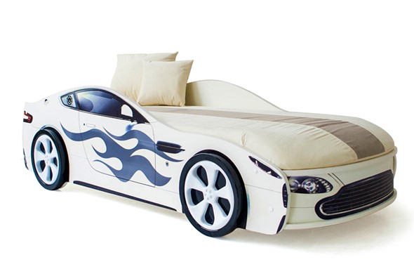 Кровать-машина в детскую Бондимобиль белый в Артеме - изображение