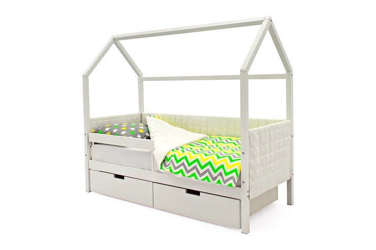 Детская кровать-домик «Svogen белая» мягкая в Артеме - изображение 3