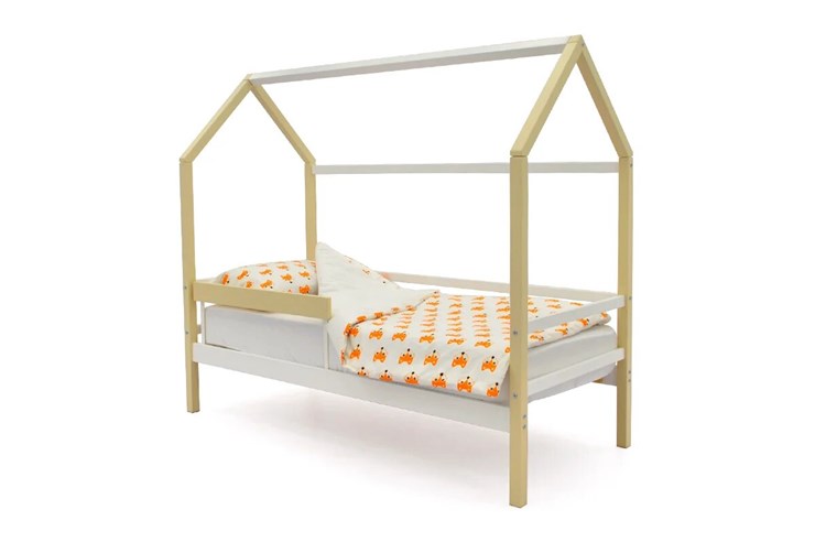 Детская кровать-домик Svogen бежево-белый в Находке - изображение 2