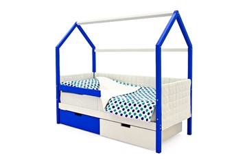 Детская кровать-домик «Svogen сине-белый» мягкая во Владивостоке - предосмотр 4