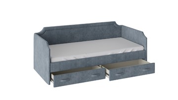 Кровать в детскую Кантри Тип 1, ТД-308.12.02 (Замша синяя) в Артеме - предосмотр 1