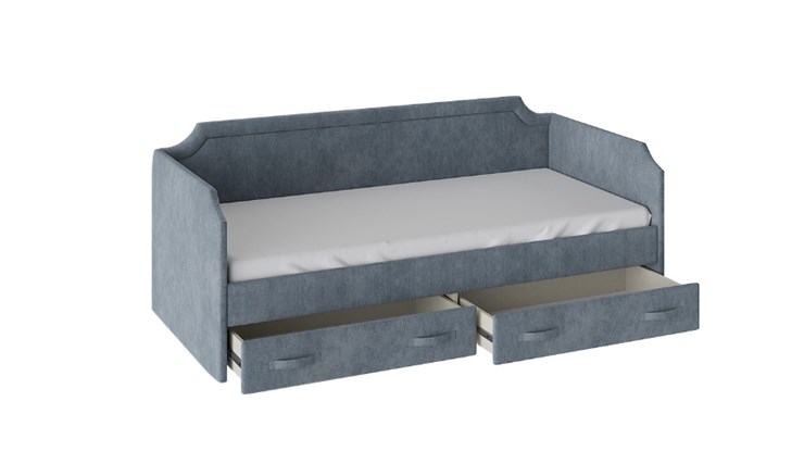 Кровать в детскую Кантри Тип 1, ТД-308.12.02 (Замша синяя) в Артеме - изображение 1