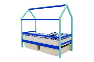 Кровать-домик детская Svogen синий-мятный в Артеме - предосмотр 4