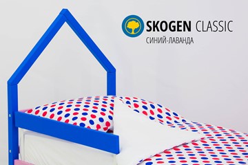 Кровать-домик в детскую мини Skogen синий-лаванда во Владивостоке - предосмотр 3