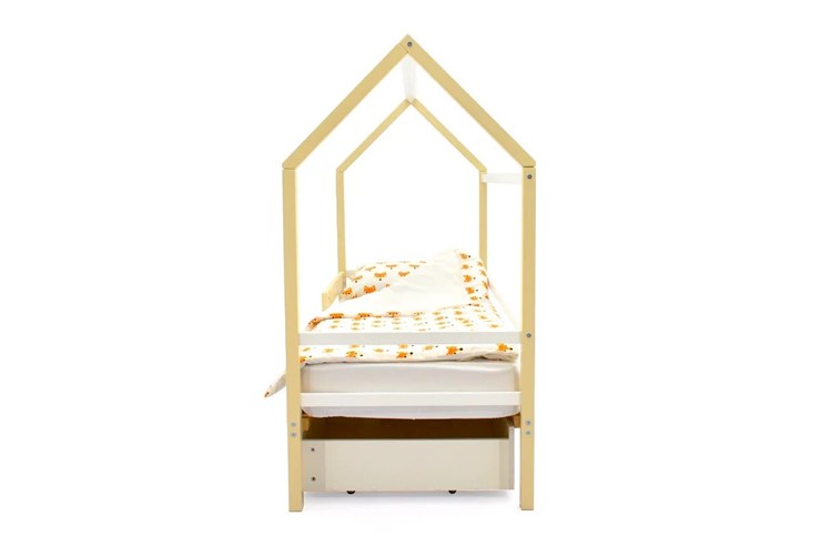 Детская кровать-домик Svogen бежево-белый в Артеме - изображение 5