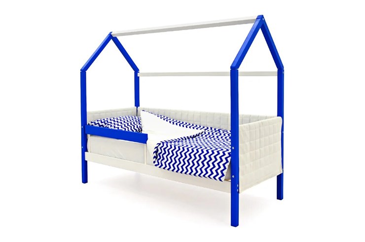 Детская кровать-домик «Svogen сине-белый» мягкая во Владивостоке - изображение 2