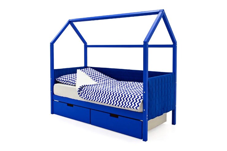 Кровать-домик детская «Svogen синий» мягкая во Владивостоке - изображение 3