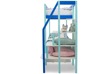 Детская 2-этажная кровать Svogen мятный-синий во Владивостоке - предосмотр 7