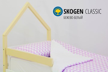 Кровать-домик в детскую мини Skogen бежево-белый во Владивостоке - предосмотр 3