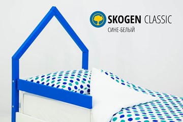 Детская кровать-домик мини Skogen сине-белый во Владивостоке - предосмотр 3