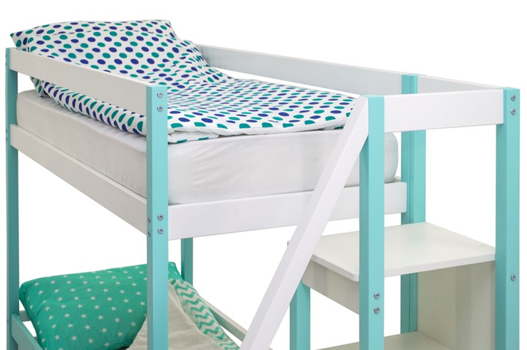 Детская 2-этажная кровать Svogen мятный-белый в Артеме - изображение 10