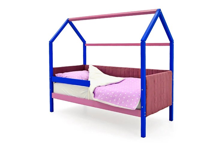 Кровать-домик детская «Svogen синий-лаванда» мягкая во Владивостоке - изображение 2