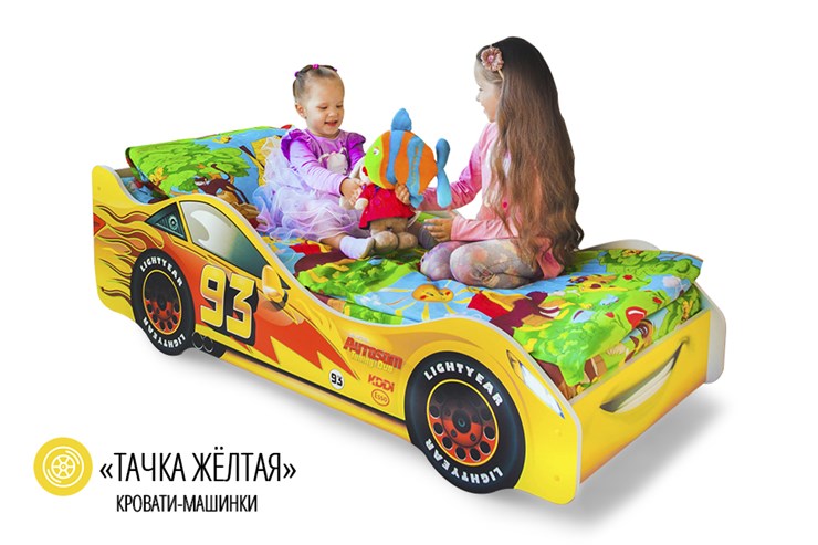 Детская кровать-машина Тачка желтая во Владивостоке - изображение 1