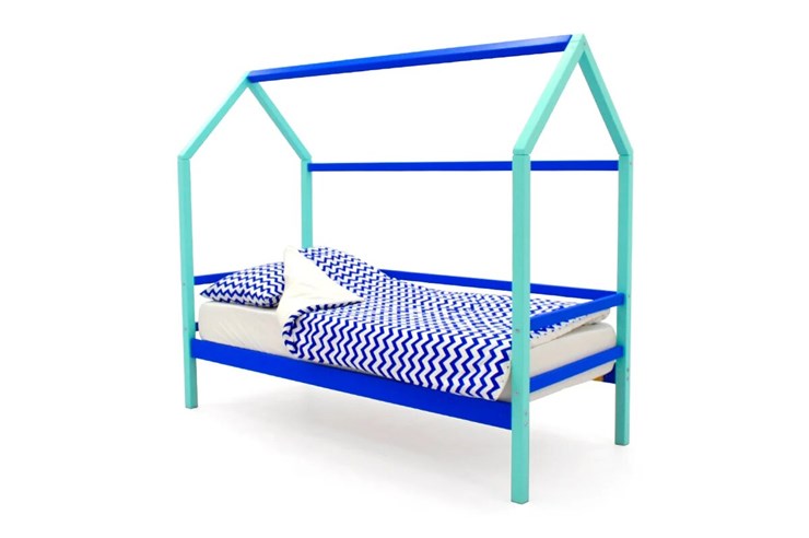 Кровать-домик детская Svogen синий-мятный во Владивостоке - изображение 1