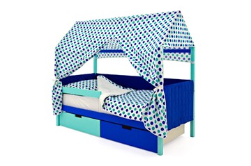 Кровать-домик детская Svogen, мятный-синий мягкая в Артеме - предосмотр 1