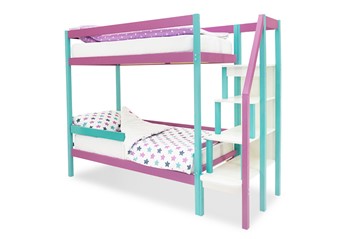 Двухэтажная детская кровать Svogen мятный-лаванда в Артеме - предосмотр 3