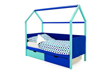 Кровать-домик детская Svogen, мятный-синий мягкая во Владивостоке - предосмотр 4