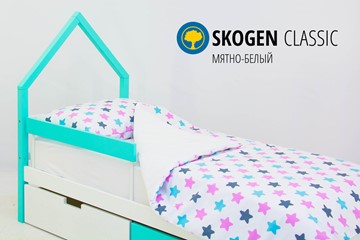 Кровать-домик детская мини Skogen белый-мятный во Владивостоке - предосмотр 3