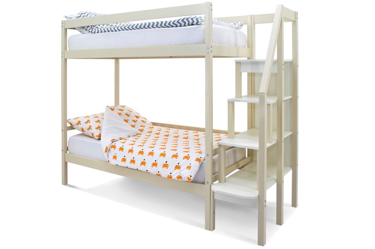 Детская 2-этажная кровать Svogen бежевый в Артеме - изображение 2