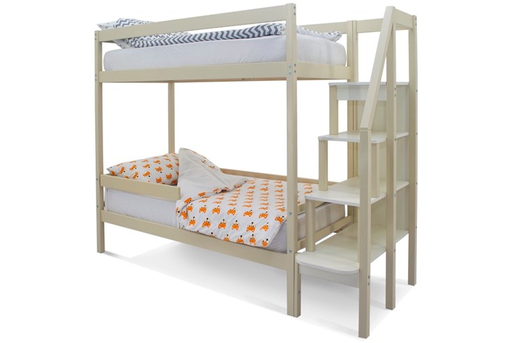 Детская 2-этажная кровать Svogen бежевый в Артеме - изображение 3