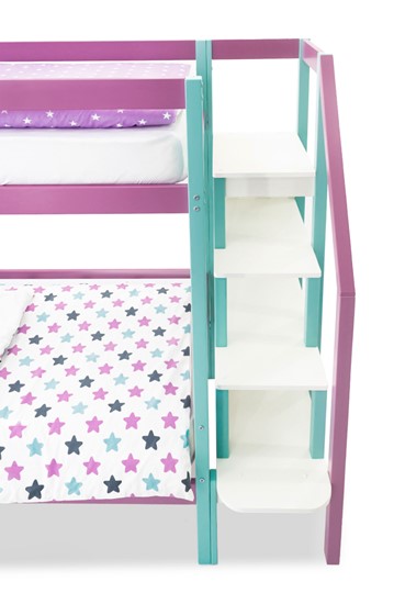Двухэтажная детская кровать Svogen мятный-лаванда в Артеме - изображение 9