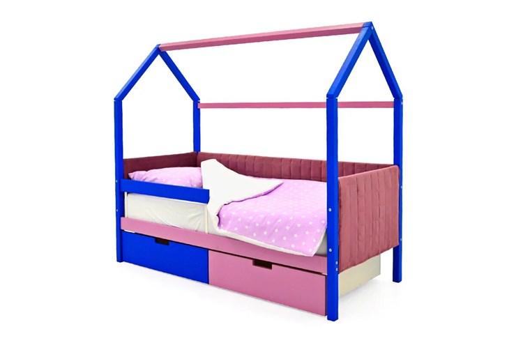Кровать-домик детская «Svogen синий-лаванда» мягкая во Владивостоке - изображение 4