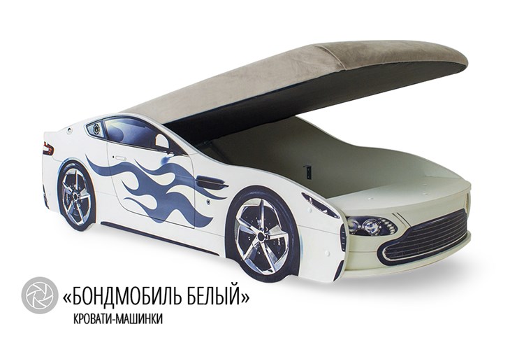 Кровать-машина в детскую Бондимобиль белый во Владивостоке - изображение 1