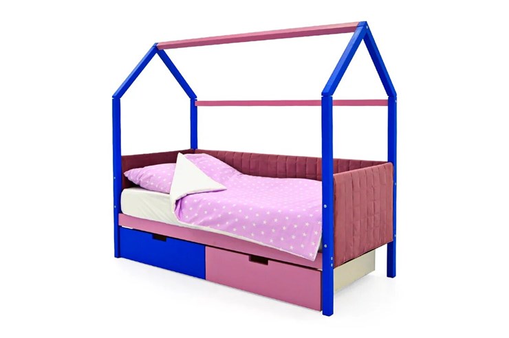 Кровать-домик детская «Svogen синий-лаванда» мягкая во Владивостоке - изображение 3