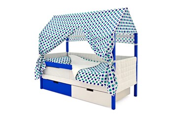 Детская кровать-домик «Svogen сине-белый» мягкая в Артеме - предосмотр 1
