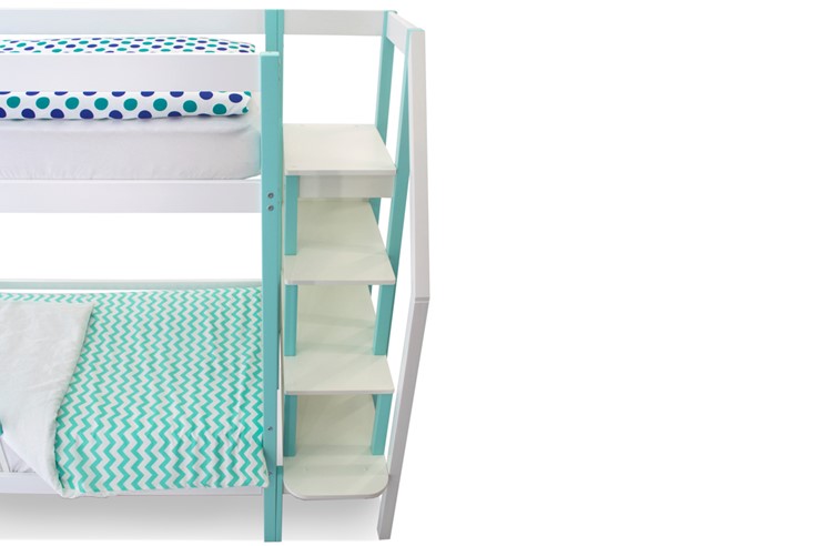 Детская 2-этажная кровать Svogen мятный-белый в Артеме - изображение 9
